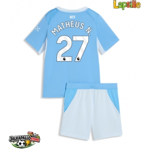 Manchester City Matheus Nunes #27 Kotipaita Lapsille 2026-27 Lyhythihainen (+ shortsit)
